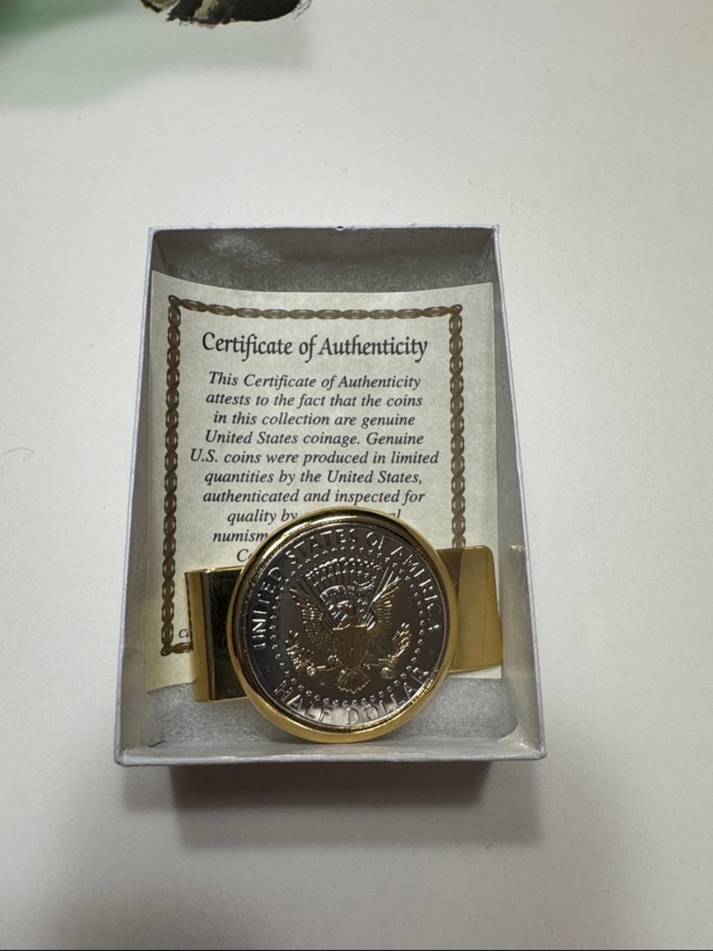 Gold-Tone Coin Money Clip for Men - Elegant Gold Finish